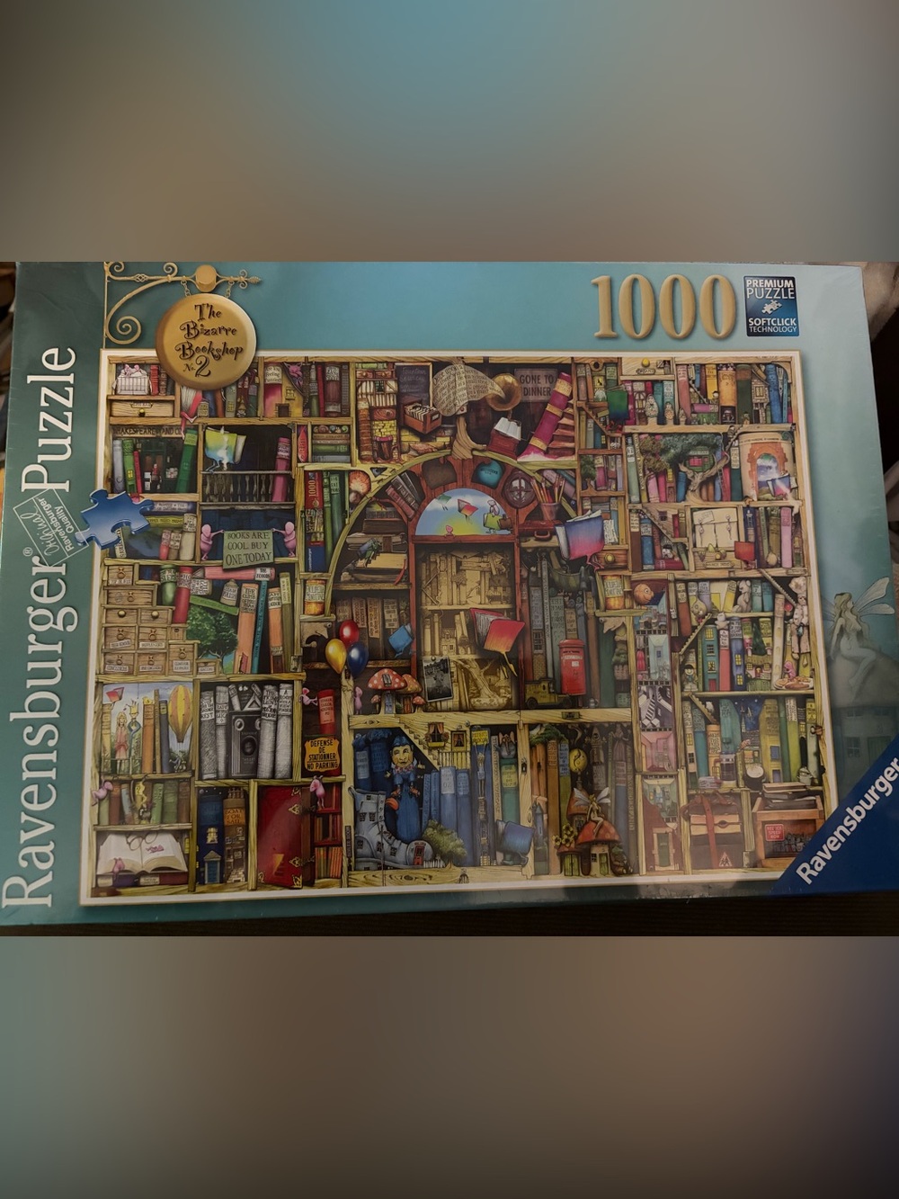 Ravensburger Whimsical Adult Puzzle "Bizarre Bookshop 2"  w/Softclick Technology